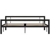  za krevet crno-bijeli metalni 180 x 200 cm | shoptok.hr