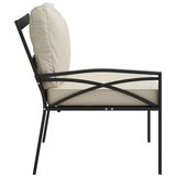  Vrtne stolice s jastucima boje pijeska 2 kom 62x75x79 m čelične | shoptok.hr