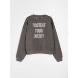 Sinsay Crewneck dukserica sa sjajnim natpisom | shoptok.hr