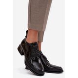 VINCEZA Patent Leather Leather Women's Shoes Low Heel With Decorative Detail | Shoptok.si