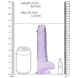 REALROCK Dildo Crystal Clear Purple 8 | Shoptok.si