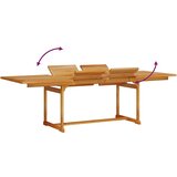  Vrtni set za objed 9 kom. Smeđa Čvrsto drvo akacije 240 x 100 x 75 cm | shoptok.hr
