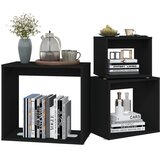  Uklapajući stolići 3 kom crni od iverice | shoptok.hr