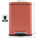 Spirella Jeklen koš za smeti s pedalom v barvi terakote 5 l Akira – | Shoptok.si