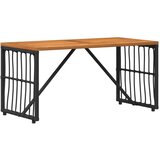  Zunanja miza Črna 80 x 40 x 40 cm Jeklo in poli ratan, (5000272836) | Shoptok.si