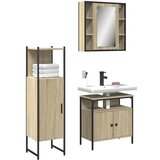 Maison Chic Garnitura kopalniških omaric - Kopalniški sestavi 3-delna sonoma hrast inž. les, (21787464) | Shoptok.si
