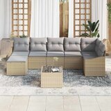  Sjedeća garnitura za vrt 8 kom. Bež i svijetlo siva poliratan 288,5 x 123,5 x 85 cm | shoptok.hr