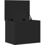  Kutija za pohranu crna 60x42x46 cm od konstruiranog drva | shoptok.hr