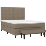  s oprugama i madracem smeđesivi 140 x 190 cm od tkanine | shoptok.hr