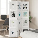 vidaXL Paravan 3-delni bel trden les pavlovnije | Shoptok.si