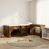 Krevet za djecu s visokim okvirom i stolom 2 kom. Smeđa 75 x 190 cm | Shoptok.si