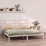  Posteljni okvir bel iz trdnega lesa 180x200 cm 6FT, (20684672) Cene
