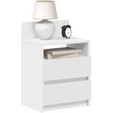  Noćni ormarići 2 kom s 2 ladice bijeli 40x33x60 cm | Shoptok.si