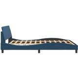 vidaXL Posteljni okvir z vzglavjem moder 160x200 cm blago | Shoptok.si