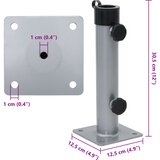  Baza suncobrana za stup Ø 38/48 mm srebrna čelična | shoptok.hr