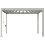 Paviljon s letvicama Toluca (300 x 400 cm, Materijal postolja: Aluminij, Boja pijeska)
