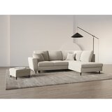 Cosmopolitan Design Bež baršunasti sklopiva/s prostorom za odlaganje kutna garnitura (s desnim kutom/u obliku slova L) Kyoto – | shoptok.hr