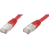 F6TP1RT RJ45 omrežni kabel\, Patch kabel CAT 6 S/FTP 1.00 m rdeča dvojno zaščiten 1 kos, (20419195)