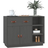  Komoda siva 98,5x40x75 cm od masivne borovine | shoptok.hr