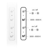  Ecolite LU19WT-BI- LED prigušiva stona lampa SPACE LED/8W + LED/11W/230V bela | Eponuda.com
