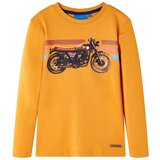 vidaXL Otroška majica z dolgimi rokavi oker 116 | Shoptok.si