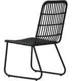  Vrtna garnitura - 7-dijelni vrtni blagovaonski set od poliratana i stakla - Crna Dužina stola 190 cm 6 | shoptok.hr