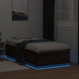  Okvir krevet s LED svjetlima 75x190 cm od konstruiranog drva | shoptok.hr