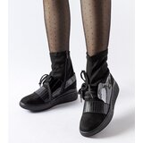 Gemre Black wedge sock boots Spoleto | shoptok.hr