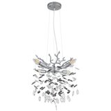 Globo 64138HS - Visilica na sajli QUEENA 4xE14/40W/230V srebrna | Eponuda.com