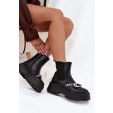 Boto Women's Platform Ankle Boots With Chain Black Marvella | shoptok.hr