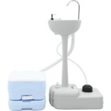 vidaXL kamping wc svetlo moder spodnji del + bel pokrov Ni primerno | Shoptok.si