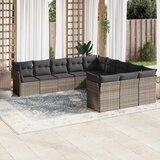  11-dijelni set vrtnih sofa poliratan s jastucima svijetlosivi | shoptok.hr