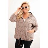 Kesi Włoski Women's Plus Size zip-up cotton sweatshirt fango Cijene