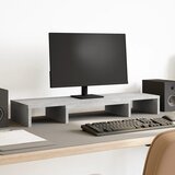 vidaXL Stojalo za monitor nastavljivo betonsko siv 80x24x10,5 cm les Cene