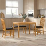  Blagovaonski set 4 kom. Crna Čvrsto Hrastovo Drvo | shoptok.hr