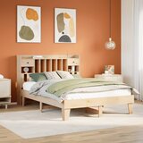 Maison Chic Posteljni okvir - Dvoposteljna postelja - Zakonska postelja brez vzmetnice 150x200 cm trdna borovina-J10956, (21759100) | Shoptok.si