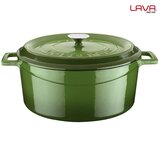 Lava Zelena litoželezna posoda s pokrovom 32 cm | Shoptok.si