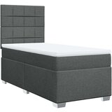  Krevet s oprugama i madracem tamnosivi 90 x 190 cm od tkanine | shoptok.hr