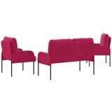 vidaXL Setovi sofa 3 pcs Vinska crvena 115 x 56 x 80 cm Šperploča - boja crnog vina | shoptok.hr