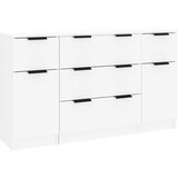Maison Chic 3-delni Komplet komode - Predalnik visok sijaj bela inženirski les, (21722438) Cene