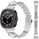 INF Clover nerjaveče jeklo pašček za uro, združljiv s Samsung Galaxy Watch7 47mm - srebrn, (5000130044) | Shoptok.si