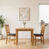  Stolac za blagovanje 2 pcs Čvrsto Hrastovo Drvo Crna | shoptok.hr