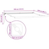  Senčnik Zelena in Bela 350 x 250 x 165 cm Poliester in aluminij, (5000221718) | Shoptok.si