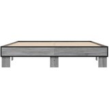  Okvir za krevet boja hrasta 150x200cm konstruirano drvo i metal | shoptok.hr