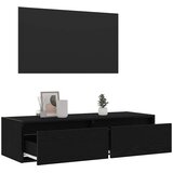 TV ormarić s LED svjetlima crni 100X35,5x25 cm | shoptok.hr