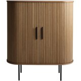 Unique Furniture Smeđa vitrina za vino u dekoru hrasta s kliznim vratima 100x118x40 cm Nola – | shoptok.hr