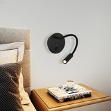  Brilagi - LED fleksibilna zidna lampa sa USB portom MAYA LED/3W/230V crna | Eponuda.com