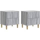 vidaXL Nočna omarica s predalom 2 pcs Siva Sonoma 43 x 34,5 x 48 cm, (5000209509) | Shoptok.si