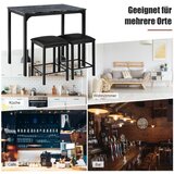  Jed Tisch s 2 tapeciranim stolicama s okvirima od crnog metala. | shoptok.hr