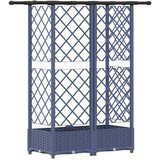  Povišeni krevet s mrežom i krovom Sivi 124 x 40 x 123 cm PP | shoptok.hr